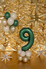 Balon foliowy Cyfra ''9'', 86cm, butelkowa zieleń