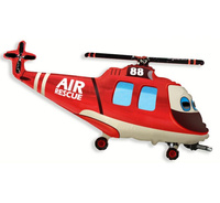 Balon foliowy 14" - "Helikopter Ratunkowy" czerwony