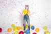 Balony 30cm, Kropki, Pastel Poppy Red (1 op. / 50 szt.)