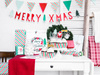 Torebki na prezenty Merry Little Christmas, kraft, 25x11x27cm (1 op. / 3 szt.)