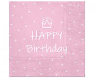 Serwetki wzorzyste Special Day (light pink) 33x33 cm / 20 szt.