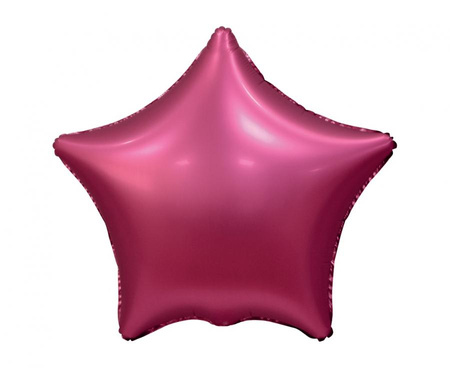 Balon foliowy "Gwiazda", matowa, c. różowa, 19"