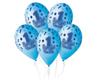 Balony Premium Hel Mam Już Roczek, niebieskie, 13 cali/ 5 szt.