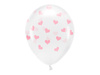 Balony Eco 33 cm, Serca, Crystal Clear (1 op. / 6 szt.)