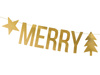 Baner Merry Christmas, złoty, 10,5x150cm