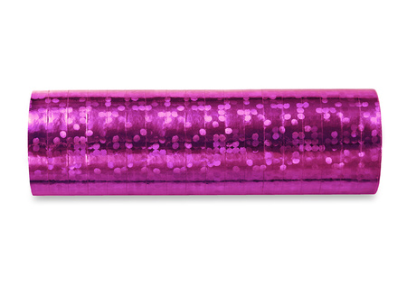 Serpentyny holograficzne, różowy, 3,8m (1 op. / 18 szt.)