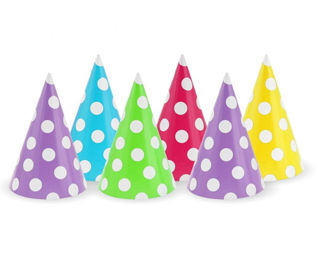 Czapeczki papierowe, mix wzorów / 6 szt.