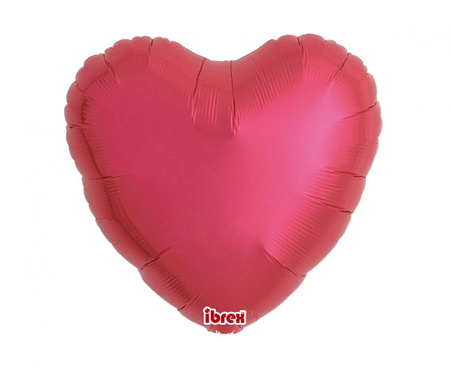 Balon foliowy, serce 14", Metallic Red, 5 szt.