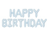 Balon foliowy Happy Birthday, 340x35cm, niebieski