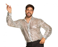 Koszula Disco, srebrna, rozm. L