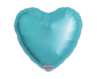 Balon foliowy, serce 18", Metallic Light Blue, 5 szt.