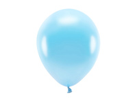 Balony Eco 26cm metalizowane, jasny niebieski (1 op. / 10 szt.)