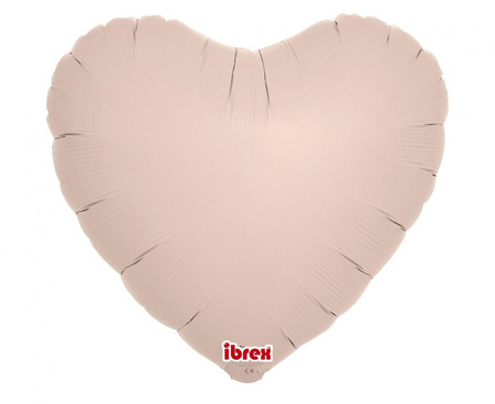 Balon foliowy, serce 14", Shell Pink, 5 szt.