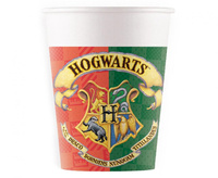 Kubeczki papierowe  Harry Potter Hogwards Houses Warner, 200 ml, 8 szt.