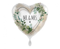 Balon Foliowy Mr. & Mrs. Natural ,45 cm zapakowany