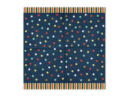 Serwetki Gwiazdki, 33x33 cm, granatowy (1 op. / 12 szt.)