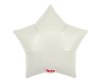 Balon foliowy, gwiazda 15", Cloud Gray, 5 szt.