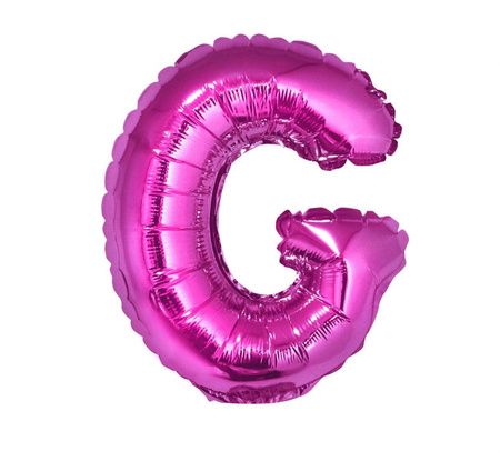 Balon foliowy "Litera G", różowa, 35 cm