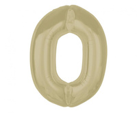 Balon foliowy Smart, cyfra 0, matowa latte, 92 cm KK