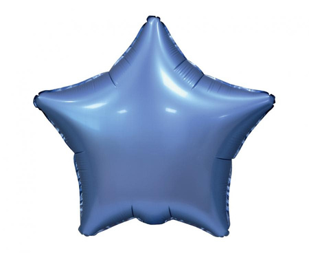 Balon foliowy "Gwiazda", matowa, barwinek, 19"