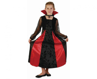 Zestaw dla dzieci Diabelska Wampirzyca (sukienka, kołnierz), rozm. 130/140 cm