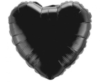 Balon foliowy 18" - "Serce" (czarne)