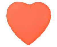 Balon foliowy Serce, fluor pomarańczowy, 18