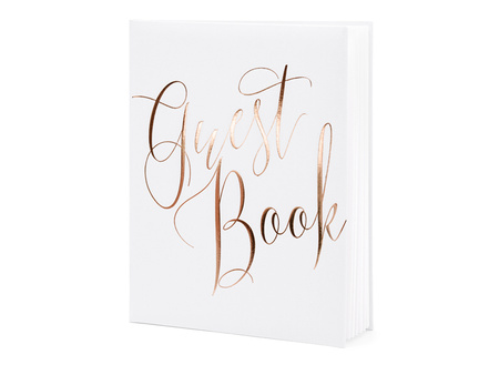 Księga Gości Guest book, 20x24,5cm, biały, 22 kartki