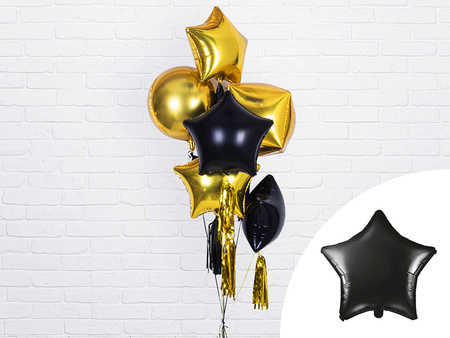 Balon foliowy Gwiazdka, 48cm, czarny