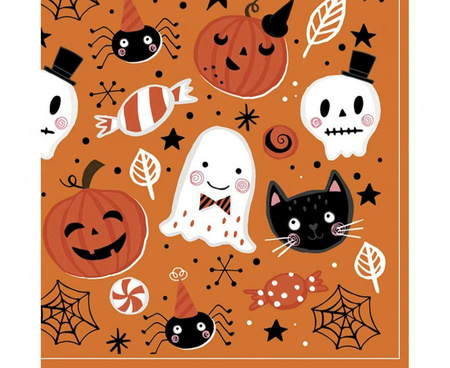 Serwetki pap. Orange Halloween Booo, 33x33 cm, 20 szt.