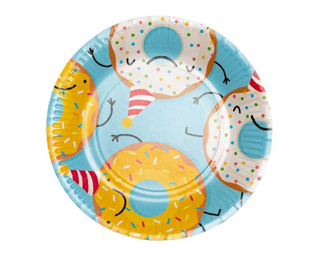 Talerzyki Donut 23 cm, 8 szt.