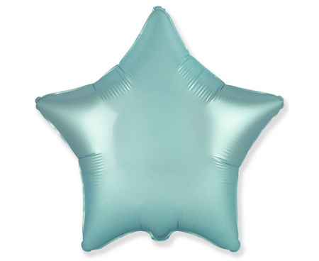 Balon foliowy 18" - Gwiazda (satynowy pastel jasnoniebieski)