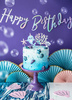 Baner Happy Birthday, opalizujący, 16,5x62cm