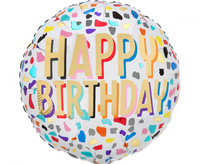Balon foliowy 18" -  Happy Confetti Birthday