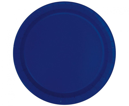 Talerzyki papierowe, granatowe, 23 cm, 16 szt.