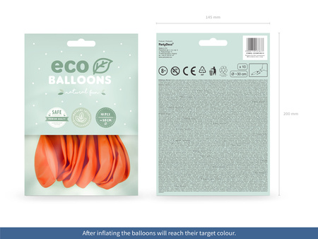Balony Eco 26cm pastelowe, pomarańczowy (1 op. / 10 szt.)