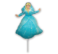 Balon foliowy 14" - Śnieżna Kraina - Księżniczka (blond)