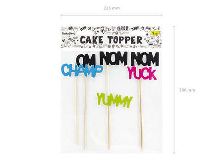 Toppery Potworki - Napisy, 13-21,5cm (1 op. / 6 szt.)