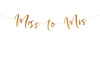 Baner Miss to Mrs, różowe złoto, 18x76cm