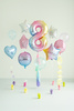 Balon foliowy Cyfra ''8'', 86cm, pastelowy tęczowy