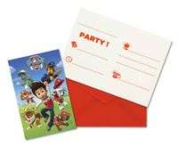 Zaproszenia z kopertą Paw Patrol - Ready For Action, 6 szt.