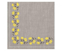 Serwetki papierowe Texture Yellow Flowers Decorata, rozm. 33 x 33 cm, 20 szt.