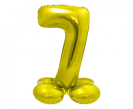 Balon foliowy Smart, Cyfra stojąca 7, złota, 72 cm