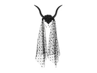 Opaska Rogi z tiulem, 30x76 cm, czarny