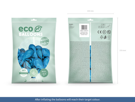 Balony Eco 26cm pastelowe, jasny niebieski (1 op. / 100 szt.)