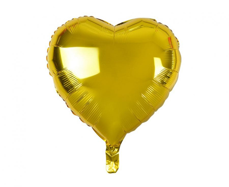 Balon foliowy Serce, złote, 18/ 100szt.