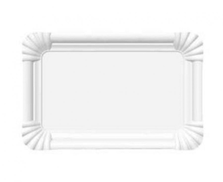 Talerzyki papierowe White, 13x20 cm, 100 szt.