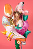 Balon foliowy Lampart, 114x80 cm, mix