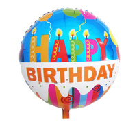 Balon foliowy "Happy Birthday (świeczki)", 18"