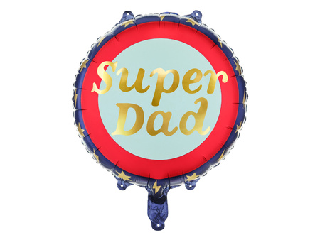 Balon foliowy Super Dad, 45 cm, mix